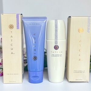 Tatcha Cleansing Duo - The Rice Wash + Camelia Cleansing Oil (Full Size) NEW